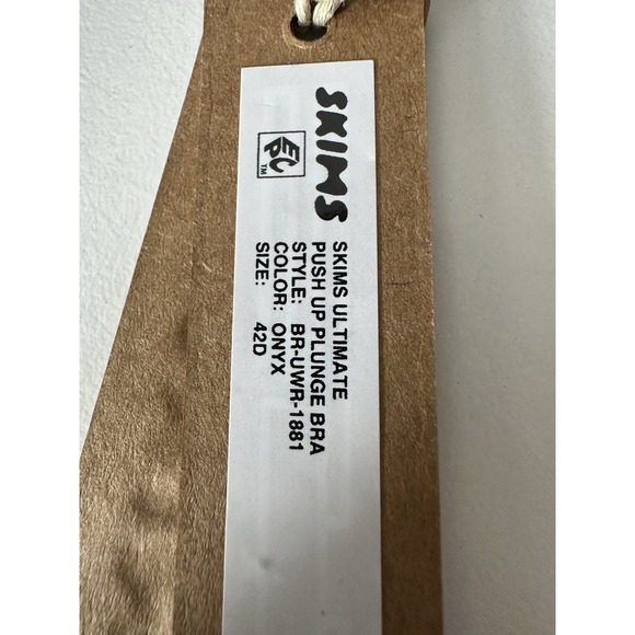 New‎ Skims Ultimate Push Up Plunge Bra Size 42D Onyx Black Intimates - Picture 6 of 7